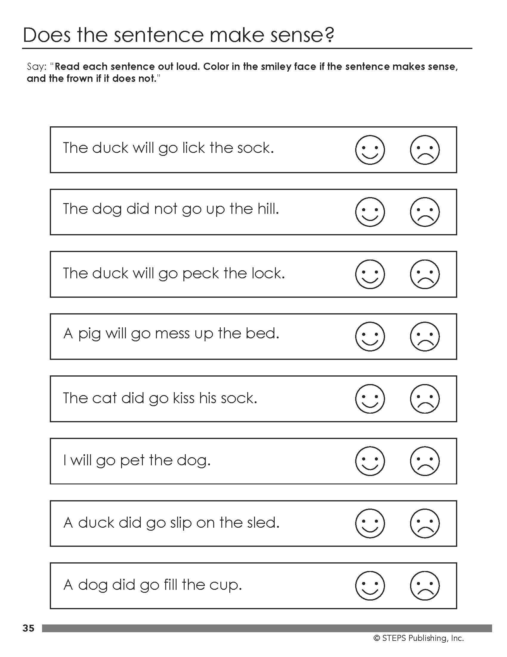 Steps to Reading Book 2 sample page 9