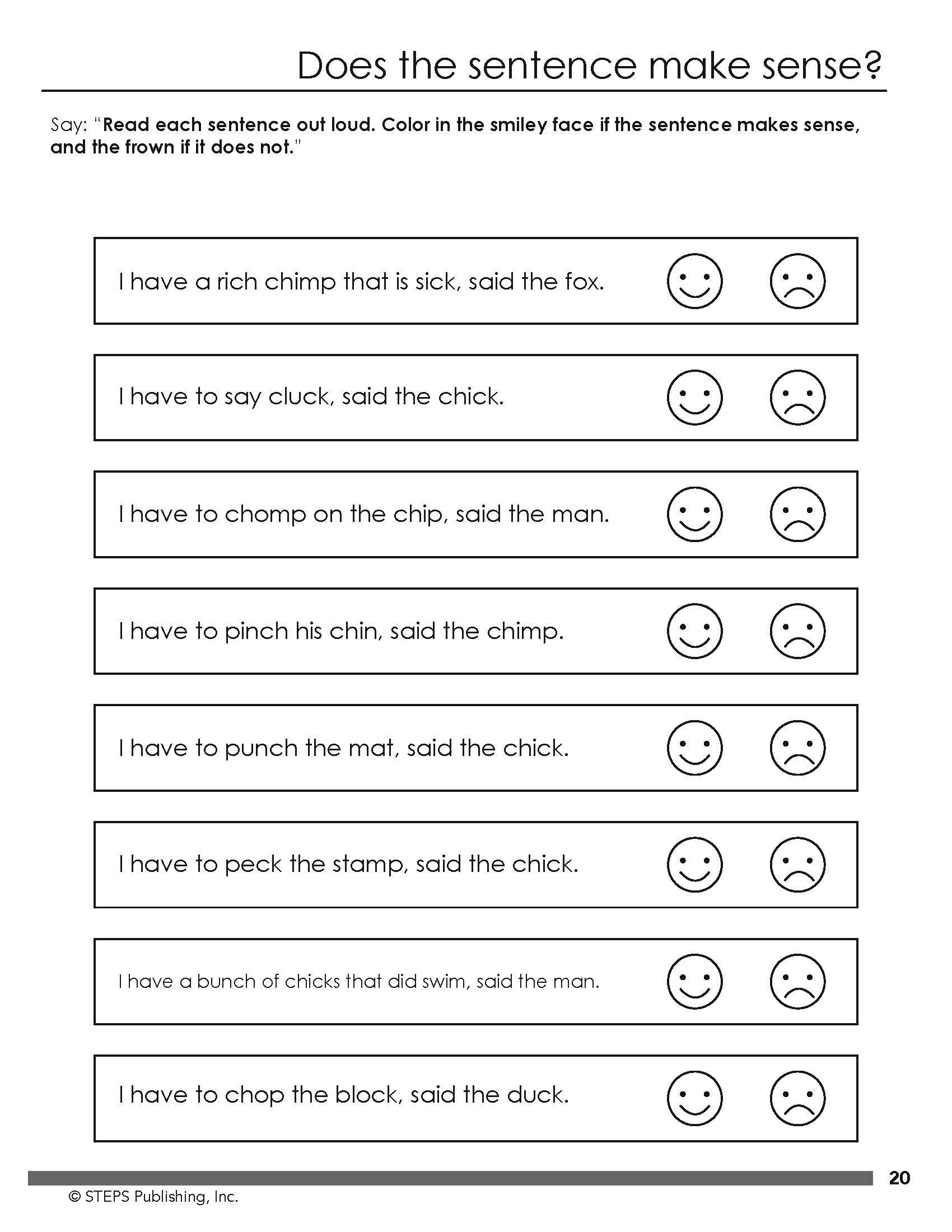 Steps to Reading Book 3 sample page 14