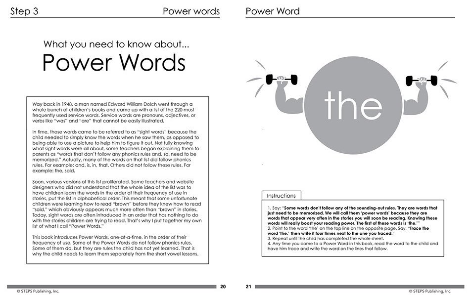 Steps to Reading Book 1 sample page 11